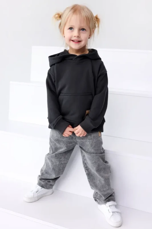 Spodnie Jeans Baggy Light Grey – Luźne Jeansy Dziecięce TUSS