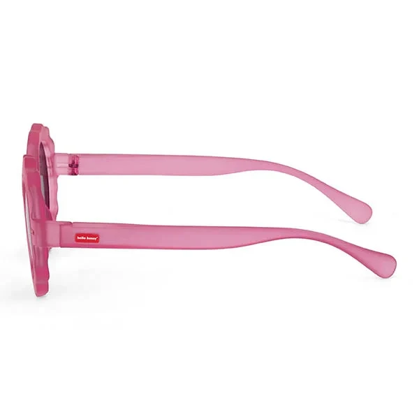 Okulary dziecięce Hello Hossy Chamy Fuchsia widok boczny różowe oprawki