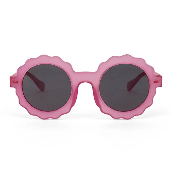 Okulary przeciwsłoneczne Hello Hossy Chamy Fuchsia przód okrągłe soczewki