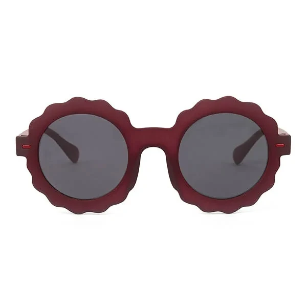 Okulary przeciwsłoneczne Hello Hossy Chamy Plum przód okrągłe soczewki