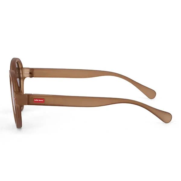 Dziecięce okulary UV400 Hello Hossy Megy Nate w karmelowym kolorze