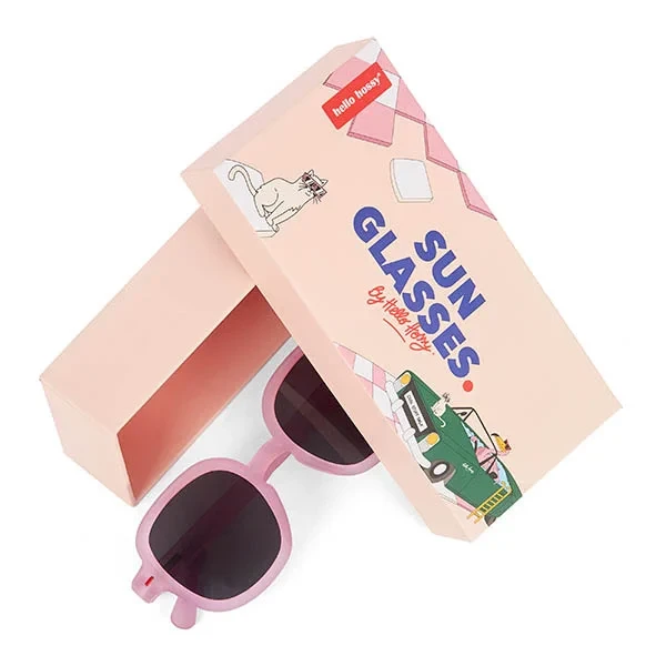 Różowe okulary Hello Hossy Koody Rosie w pudełku producenta
