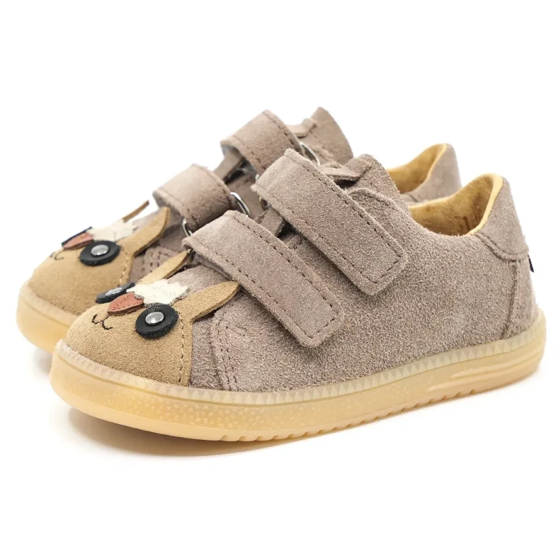 Półbuty dziecięce barefoot Mrugała MERI alpaca desert przód para