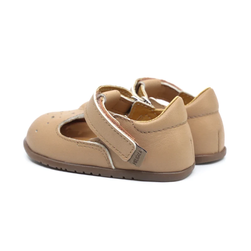 Baleriny dziecięce barefoot SOLE capuccino Mrugała widok boczny
