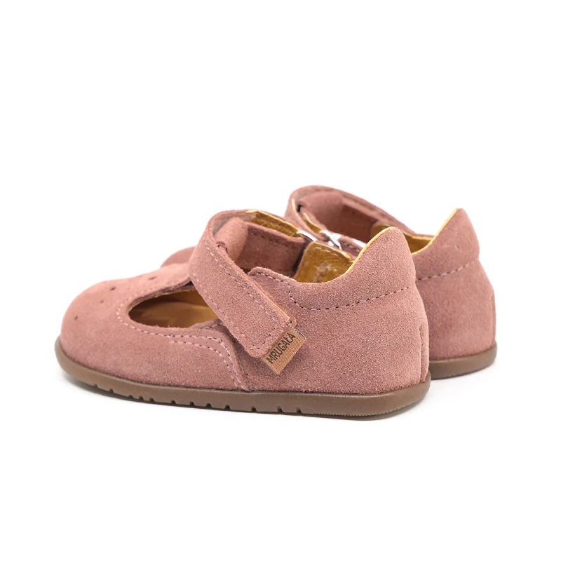 Baleriny dziecięce barefoot SOLE rosa Mrugała widok boczny