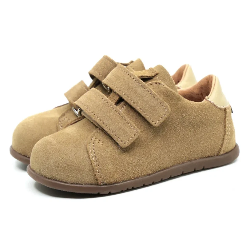 Półbuty barefoot Mrugała MICRO sand beżowe welurowe przód para