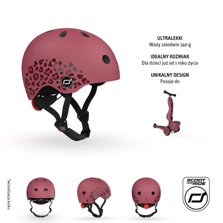 Kask ochronny Scoot and Ride Wildcat z regulacją obwodu głowy