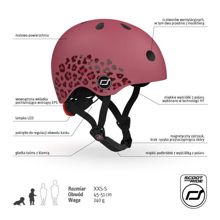 Kask dziecięcy Scoot and Ride Wildcat najważniejsze cechy produktu