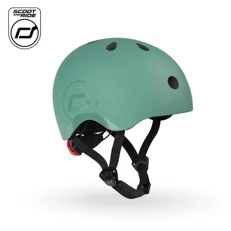 Kask dziecięcy Scoot and Ride S-M Forest dla dzieci 3+ widok boczny
