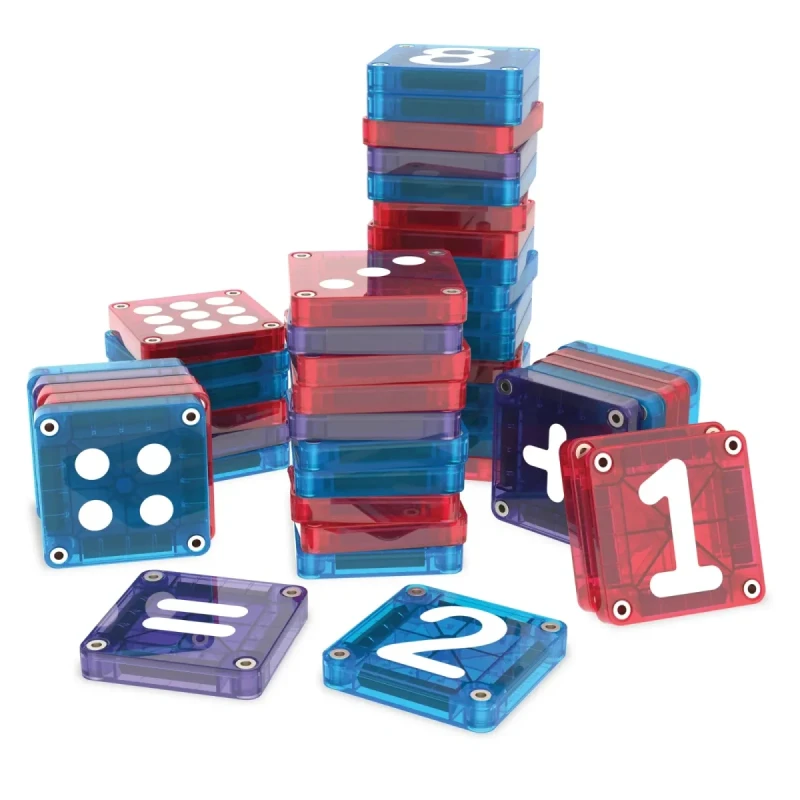 Magnetyczne płytki z cyframi i symbolami matematycznymi Magna-Tiles microMAGS