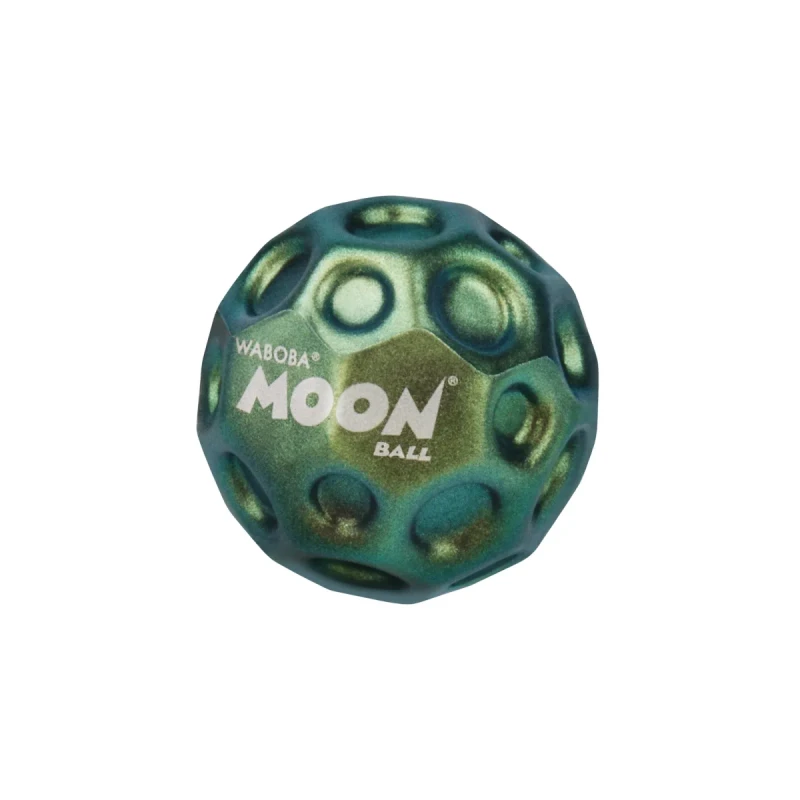Zielona Piłeczka Metallic Moon Ball Waboba 5+ | Piłka odbijająca się do 30 m | PolkaBubu