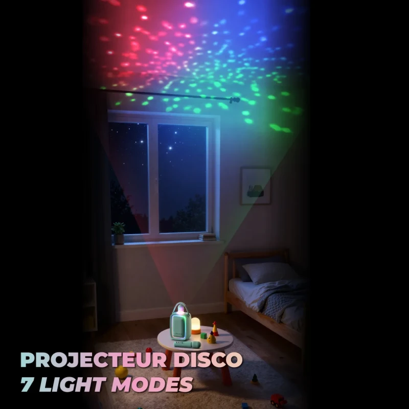 projektor disco w zestawie karaoke dziecięcym MOB Singy Party