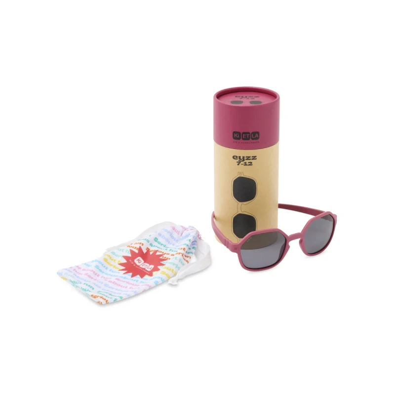 Zestaw Ki ET LA EyZZ Raspberry okulary dziecięce z etui i woreczkiem