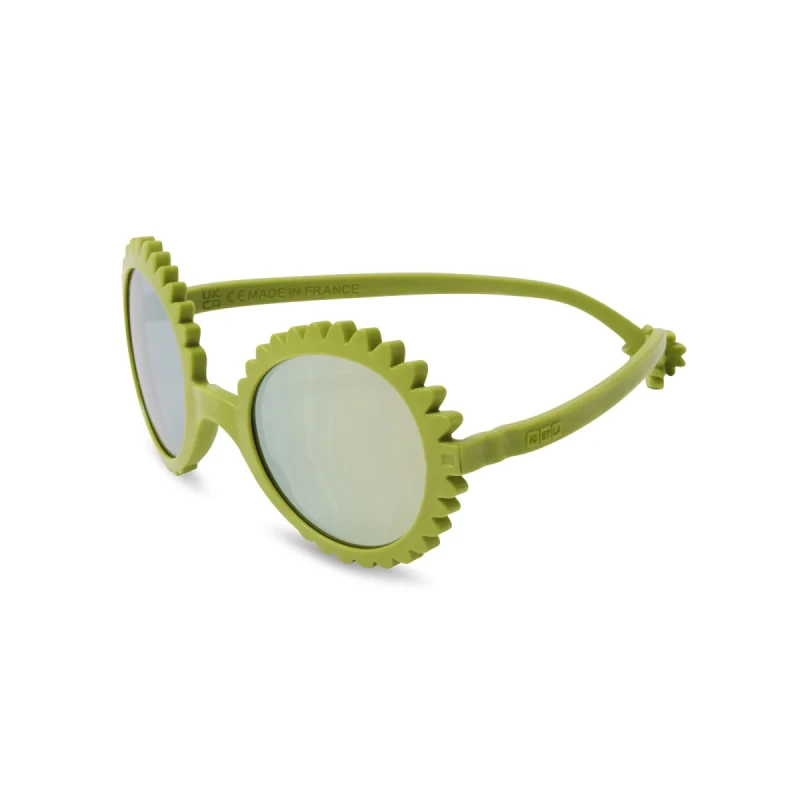Okulary Ki ET LA Fleur Olive widok boczny dziecięce okulary kwiatki