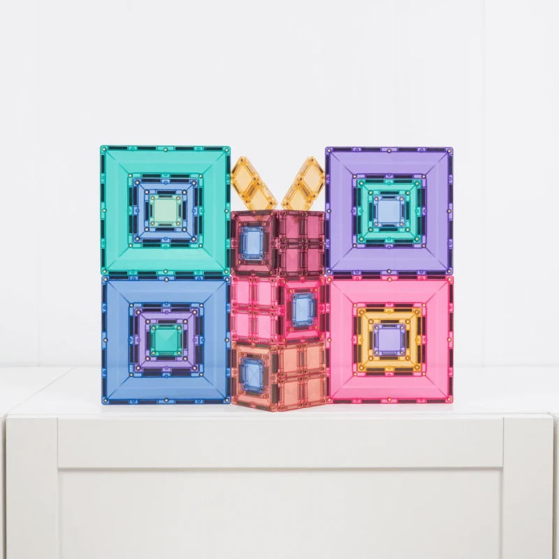 kolorowe portale magnetyczne CONNETIX pastel pack układ elementów