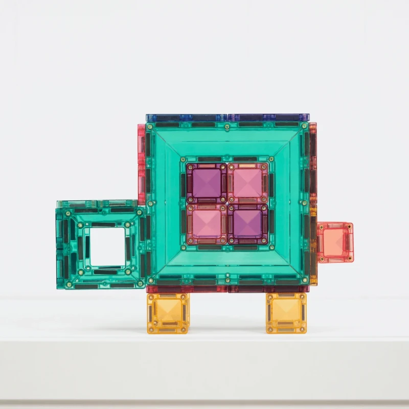 geometryczna konstrukcja z klocków magnetycznych CONNETIX pastel
