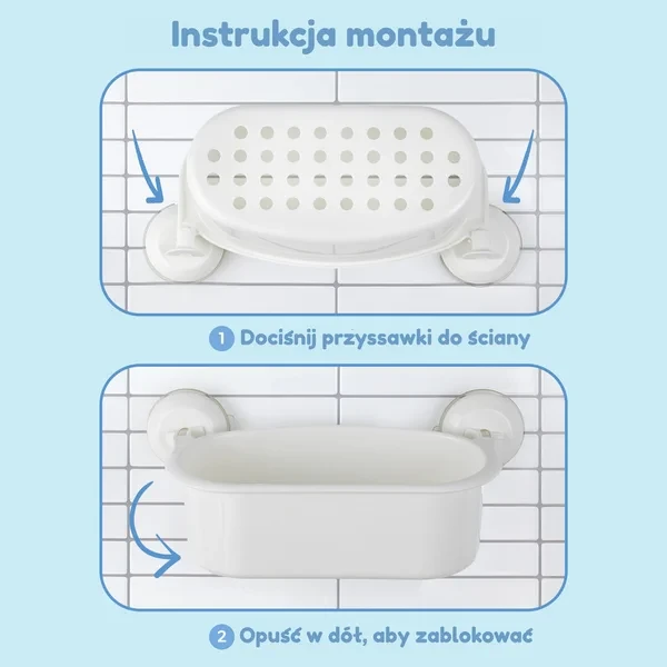 organizer Tiger Tribe z instrukcją montażu na przyssawkach