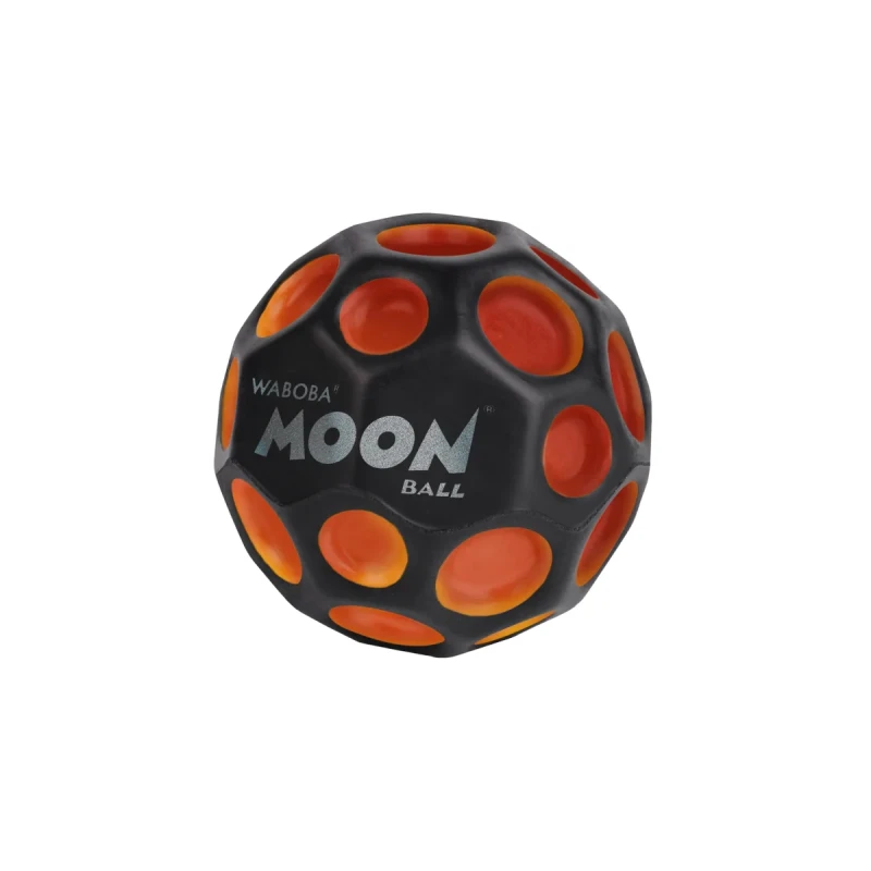 Piłeczka Waboba UV Moon Ball pomarańczowo-czarna widok z przodu