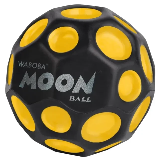 Piłeczka Waboba UV Moon Ball żółto-czarna widok produktu na białym tle