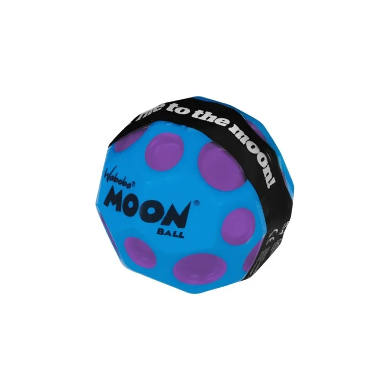 Piłeczka Waboba Moon Ball niebiesko fioletowa widok boczny piłka do aktywnej zabawy