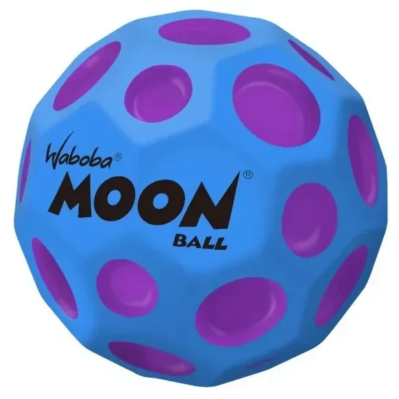 Piłeczka Waboba Martian Moon Ball kosmiczny błękit widok frontowy wysoko odbijająca piłka dla dzieci