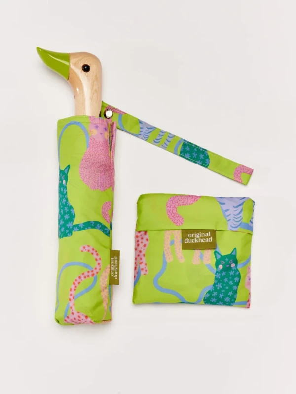 etui torby Original Duckhead Lime Arty Cats RB076 i parasolka