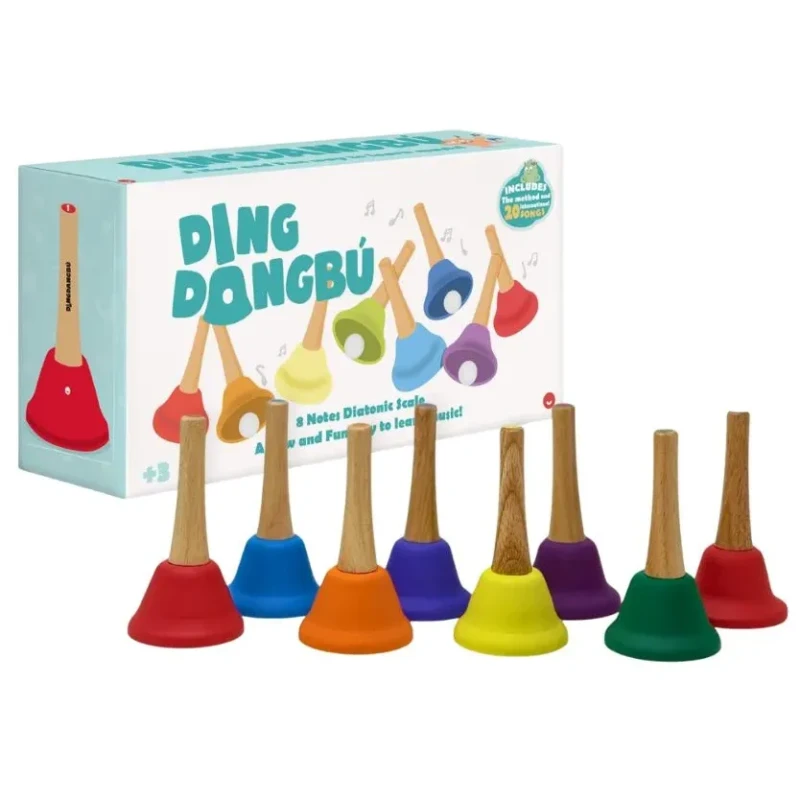 dzwonki muzyczne 8 tonowe dla dzieci DingdangBu Bells Juegaconmigo zestaw w pudełku