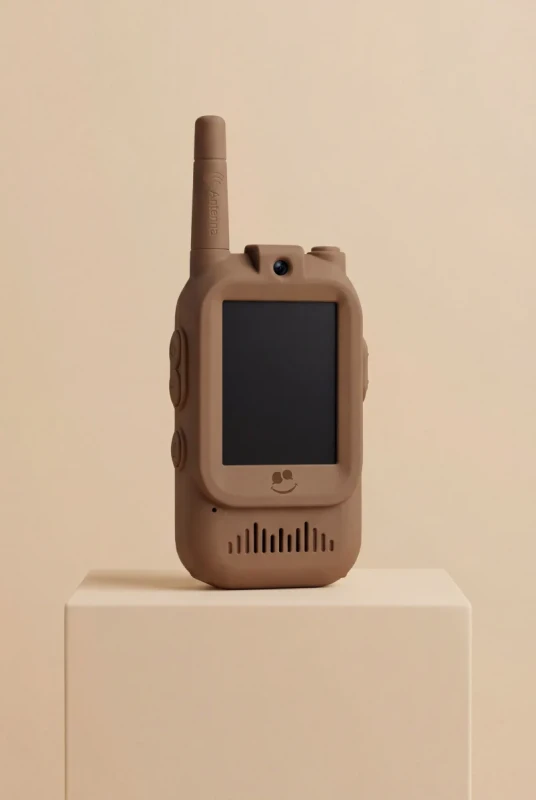 video walkie talkie dla dzieci kolor brązowy przód urządzenia
