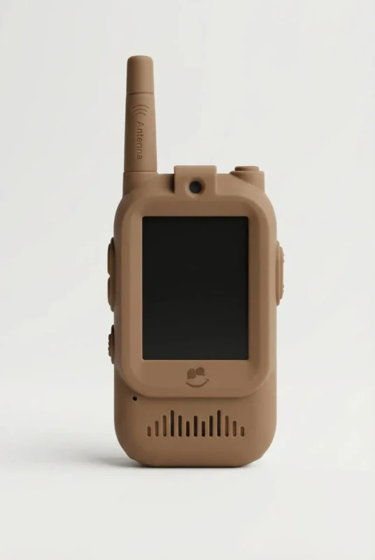 KidLupe KidTooki Video Walkie Talkie Beige Brown – krótkofalówki wideo dla dzieci | PolkaBubu