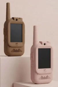 Krótkofalówki wideo dla dzieci 3 lata + KidTooki Video Walkie Talkie Pink Brown KidiNex