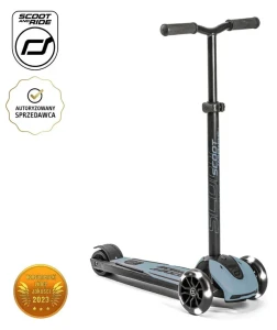 Highwaykick 5 LED Hulajnoga trójkołowa balansowa ze świecącymi kółkami 5 lat+ Steel SCOOTANDRIDE 96434