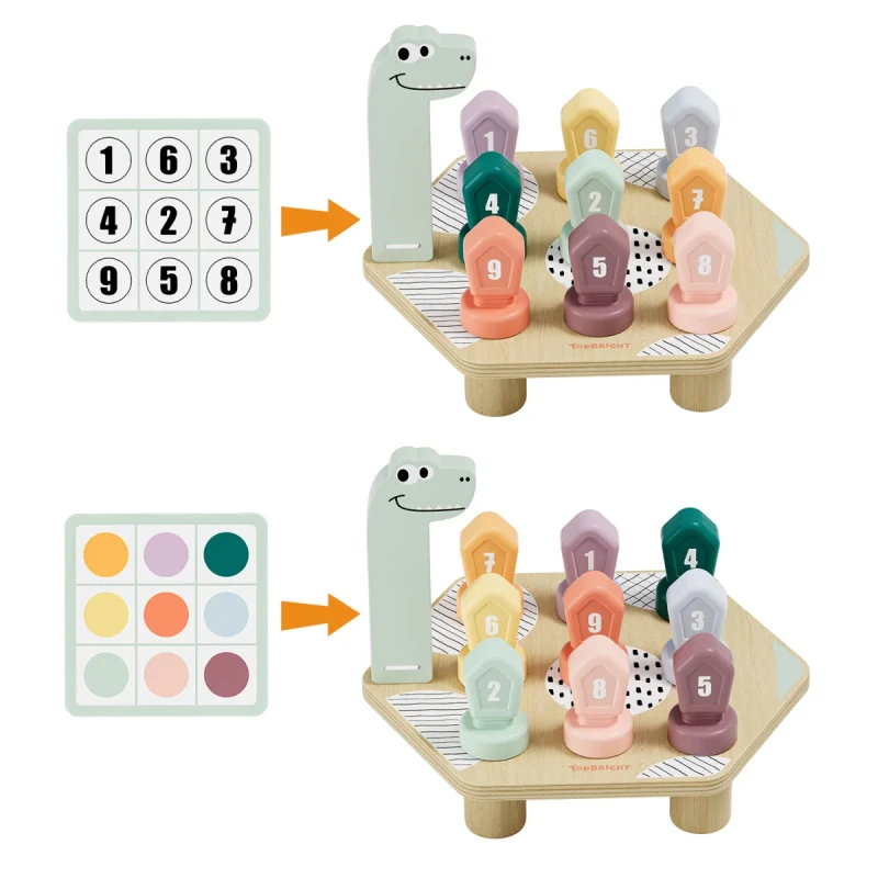 karty zadań gra edukacyjna happy dino twist topbright
