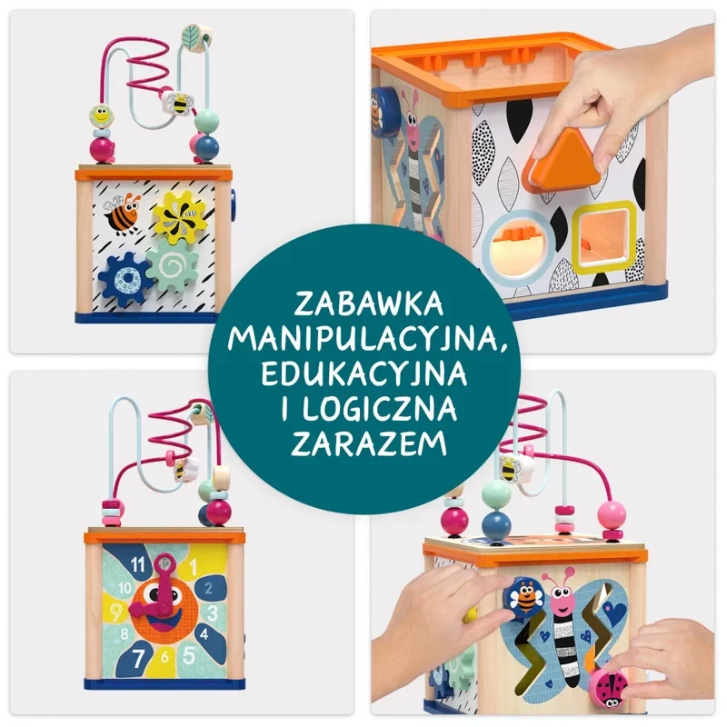 dziecko bawi się kostką edukacyjną sorter topbright