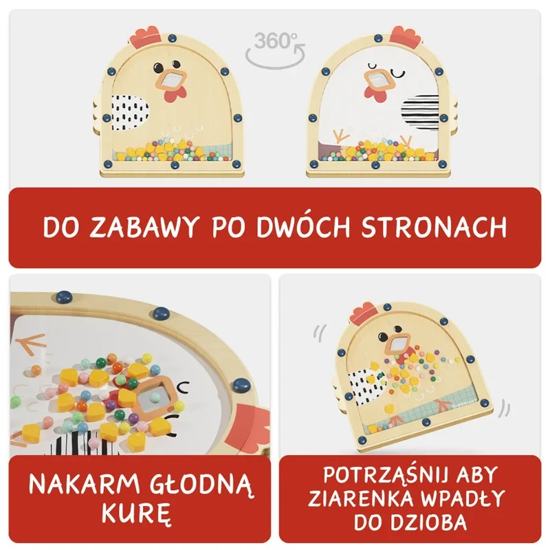 dziecko bawi się grą zręcznościową kura topbright