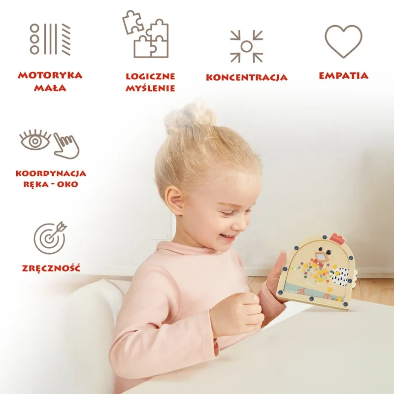 dwustronna zabawka sensoryczna kura topbright