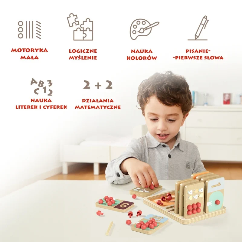 zabawka montessori do liczenia i nauki kolorów dla dzieci topbright