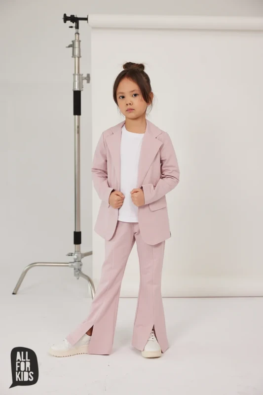 pastelowa marynarka dziewczęca all for kids komplet
