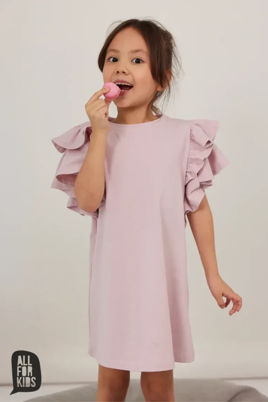 różowa sukienka premium dla dziewczynki all for kids