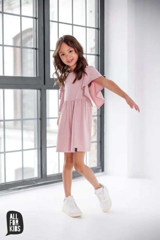 sukienka premium dla dziewczynki all for kids różowa