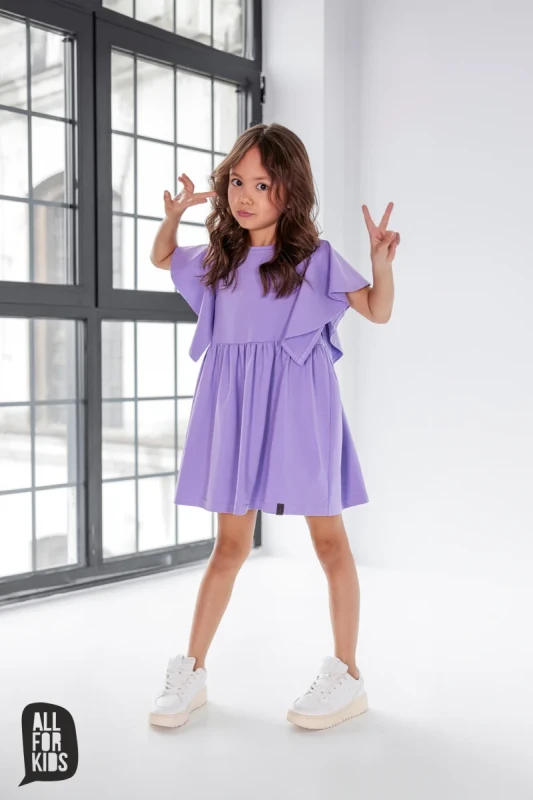 elegancka sukienka dziecięca fioletowa all for kids