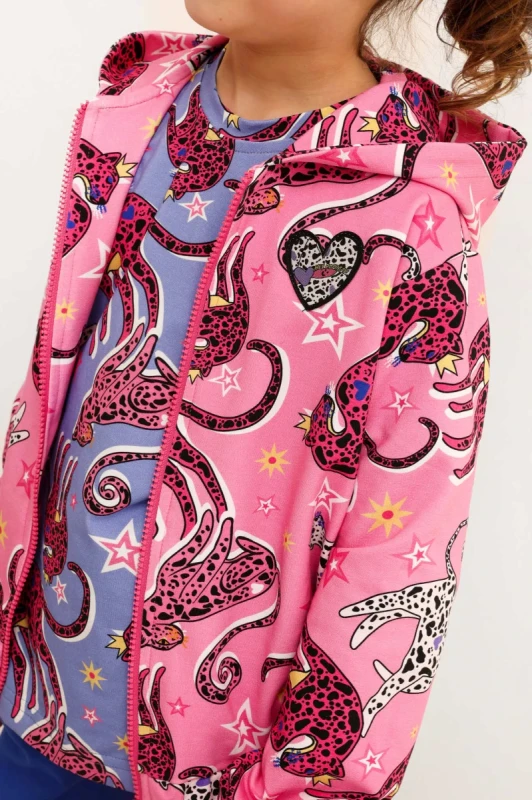 Bluza Sienna CATS Hey Popinjay różowa bluza dziewczęca z kapturem