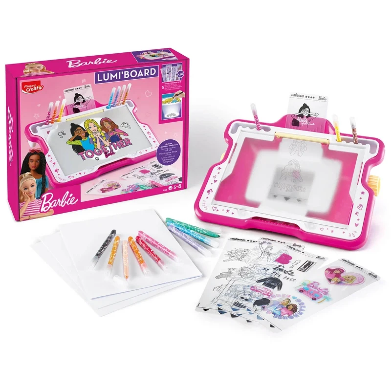 zestaw do nauki rysowania dla dzieci z projektorem LED Barbie