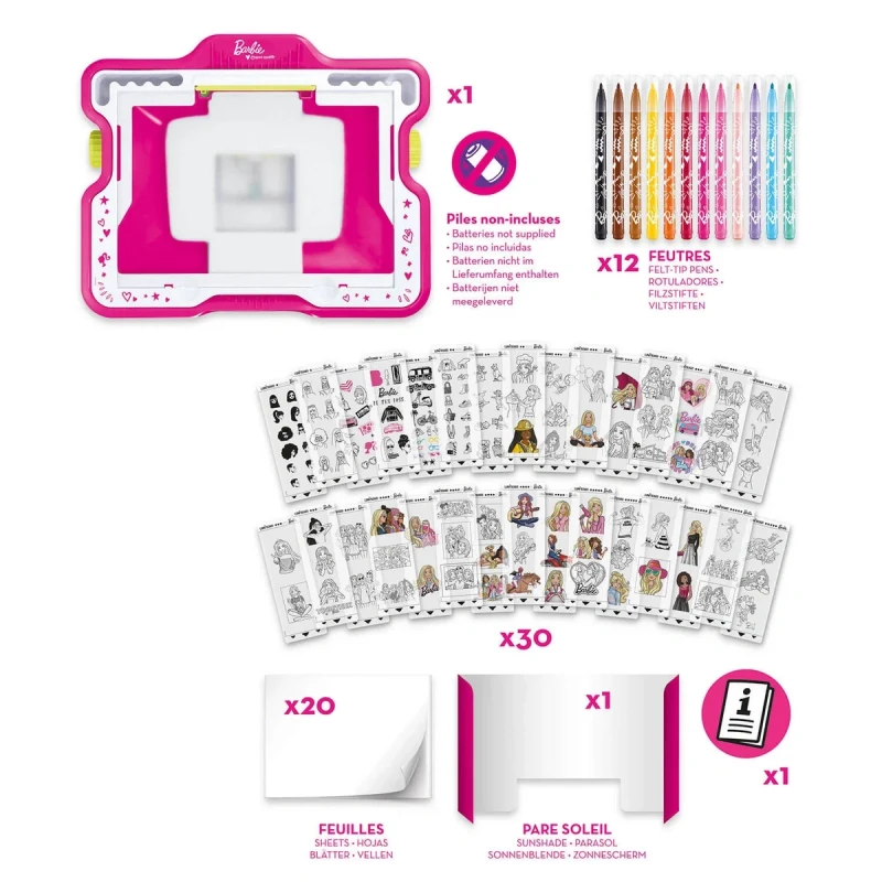 flamastry i szablony Barbie do rysowania Maped Creativ