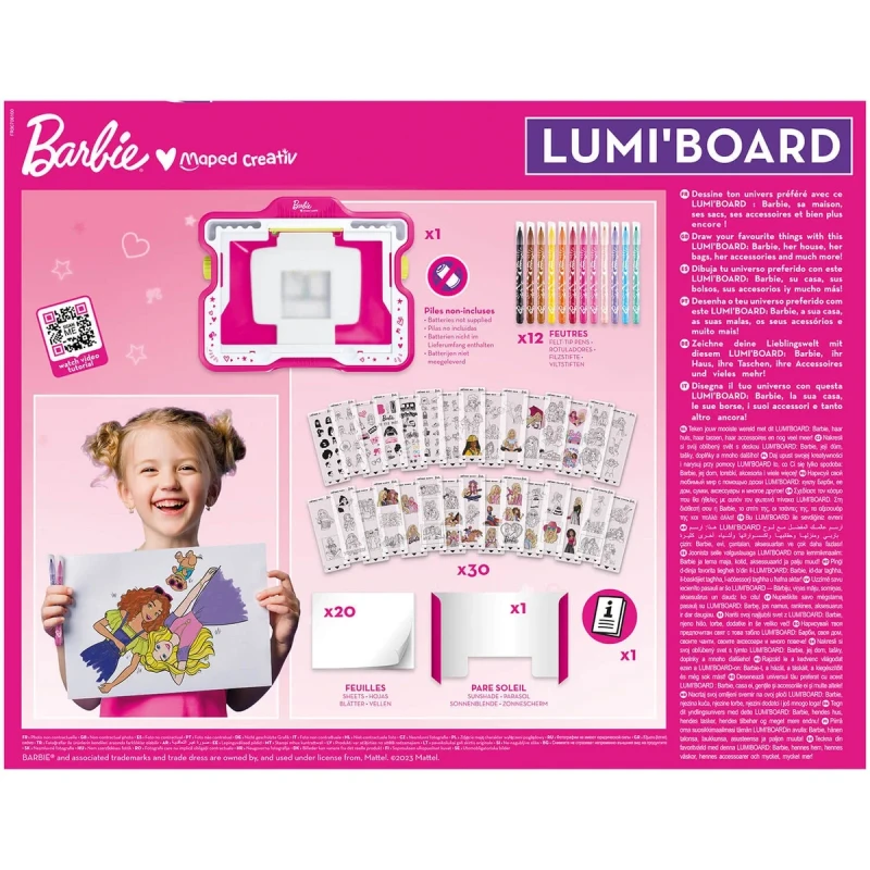 tablica LED do rysowania dla dziewczynki Barbie