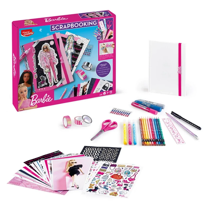 kreatywny zestaw diy notes barbie akcesoria scrapbook