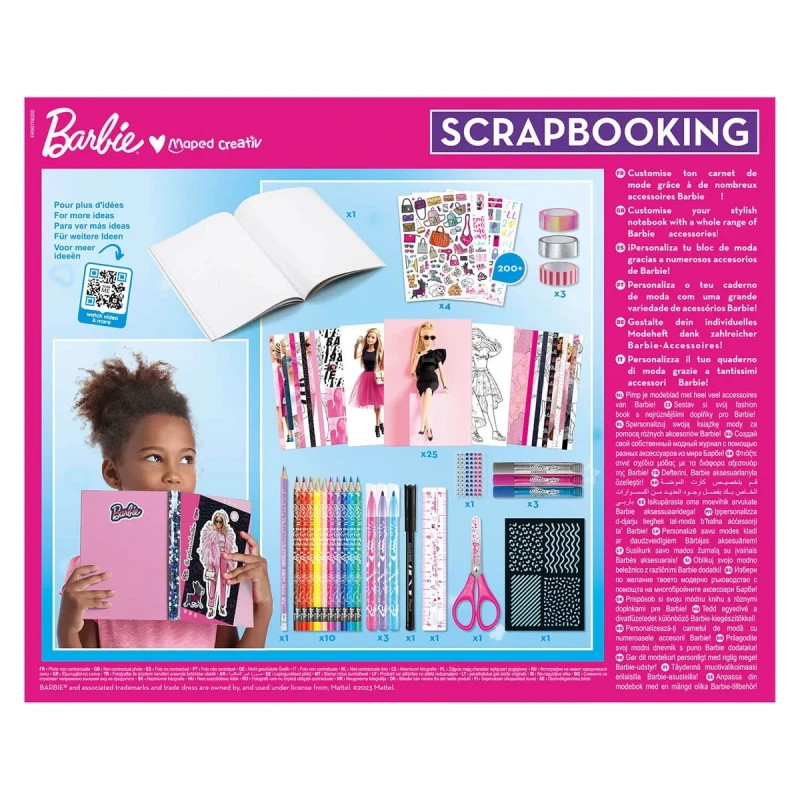 notes barbie do dekorowania zestaw plastyczny dla dzieci