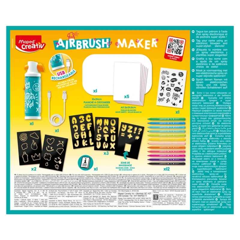 airbrush maker użycie rozpylanie koloru na kartce