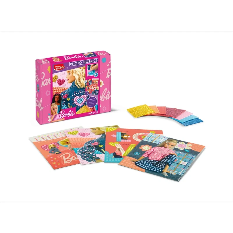 zestaw do wyklejania mozaiki dla dziewczynki 5 lat Barbie