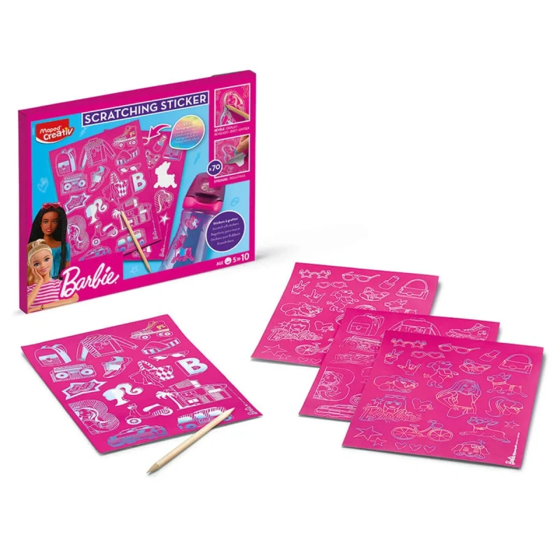 holograficzne naklejki Barbie dla dzieci 5 lat