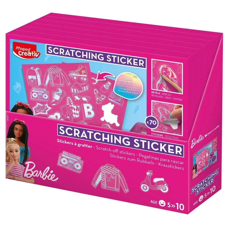 Naklejki do wydrapywania Barbie 5+ Maped Creativ